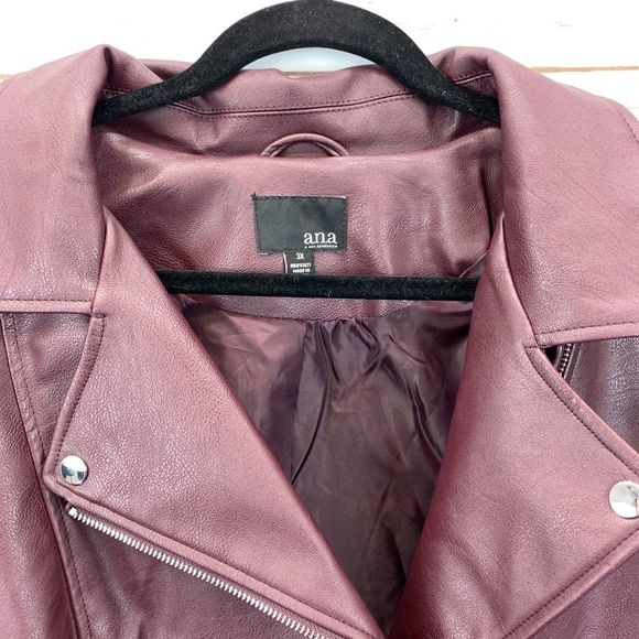 a.n.a Faux Leather Midweight Motorcycle Jacket - Picture 2 of 5